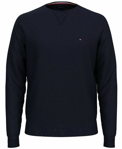Tommy Hilfiger Mens Navy Crew Neck Classic Fit Pullover Sweater Xs