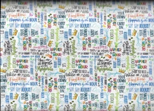 100% cotton novelty fabric "happier by the hour" by P&B Textiles