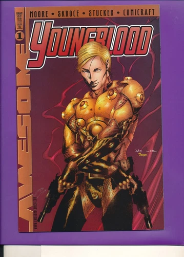 Youngblood 1 Jae Lee Cover NM 9.4 1998 Alan Moore Awesome Comics