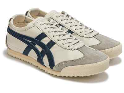 Onitsuka Tiger Womoen's MEXICO 66 DELUXE 182A465 200 BIRCH INDIGO BLUE