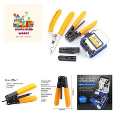 FTTH optical fiber tool kit with 36000 cutter FC-6S and optical fiber drop ca...