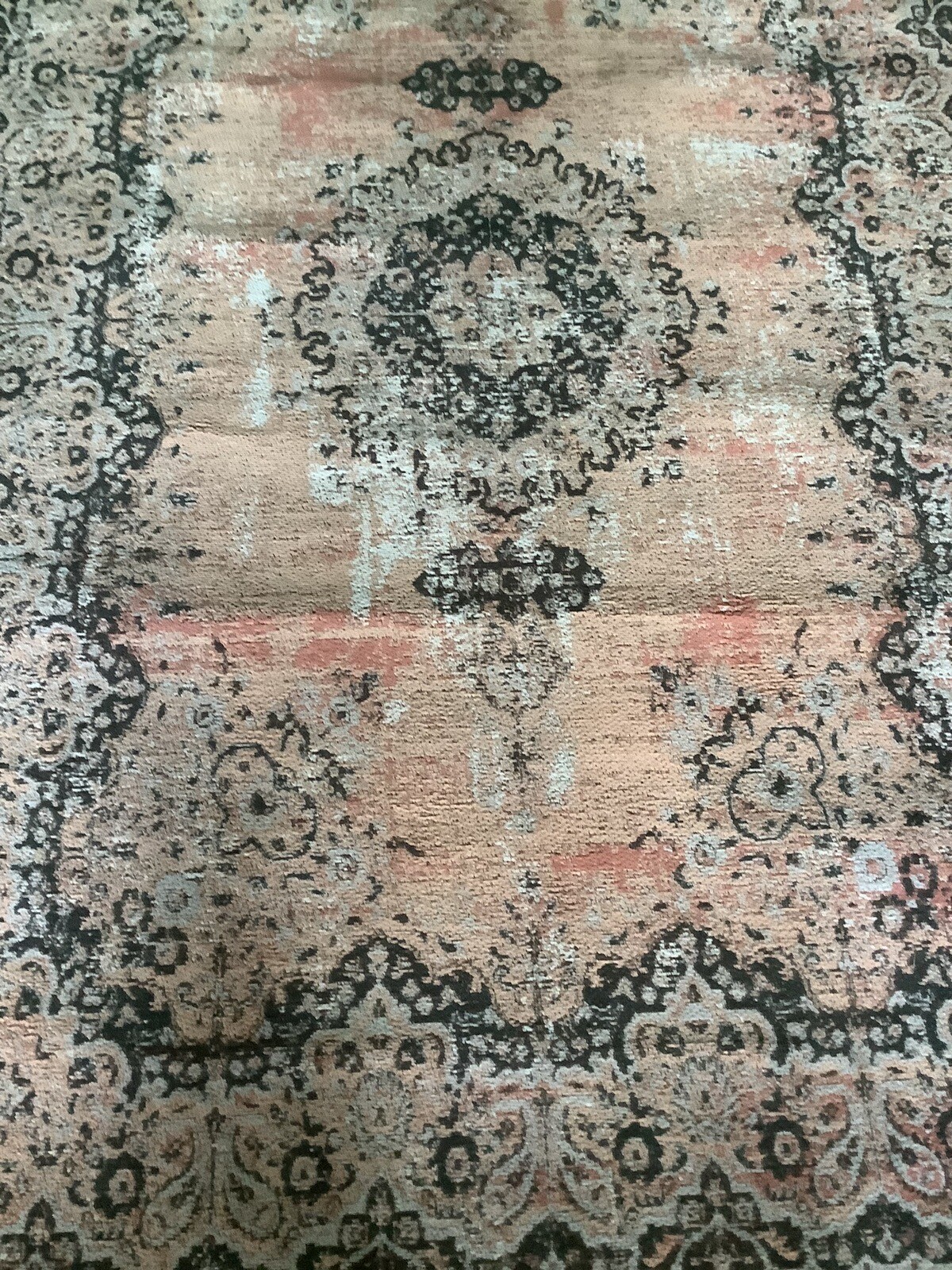 Rug Carpet John Lewis Pink Cotton Aged Vintage Look From India 120 X