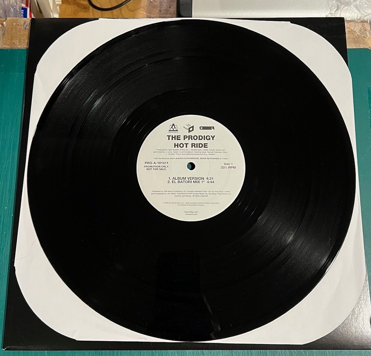 The Prodigy - Hot Ride RARE promo white label 12