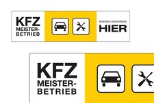 Banner Werbebanner "KFZ Meisterbetrieb hier" HU Autohaus Werkstatt