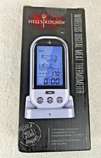 Hell's Kitchen Wireless Digital Meat Thermometer, 65 Ft Range, 8 Meat Settings