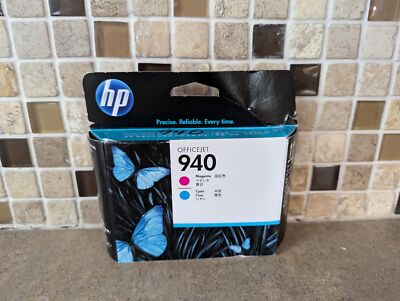 HP GENUINE 940 C4901A MAGENTA & CYAN PRINTHEAD INK CARTRIDGE W1-3(97)