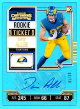 2023 Contenders DAVIS ALLEN RC Acetate Auto #01/10!!! Rams Clemson