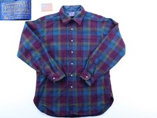 Vintage Pendleton 1970's 100 Virgin Wool Made in the USA Size L Plaid Flannel