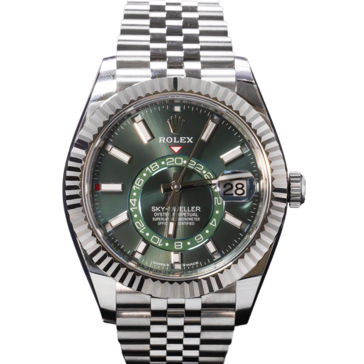 Rolex Sky-Dweller 42mm 336934 Mint Green Dial Jubilee Bracelet | eBay