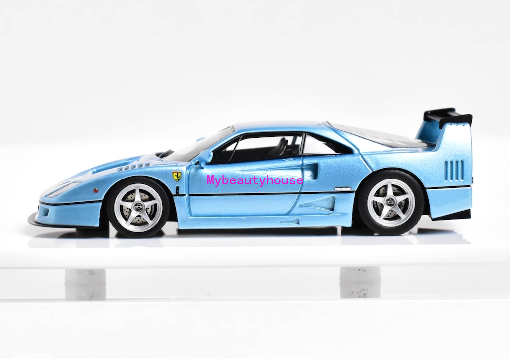 F40 GTE 1995 水色 1/64 ミニカー DMH 1:64 Ice Blue 1995 F40 GTE Racing Sports Model Diecast