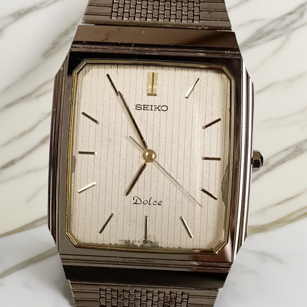 SEIKO セイコー DOLCE ドルチェ 9531-5160 1265 Seiko Dolce 9531-5160 Analog Quartz Men Qz Gold Dial Men'S