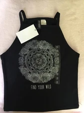 NWT Divided by H&M Tank Crop Top Black size XS