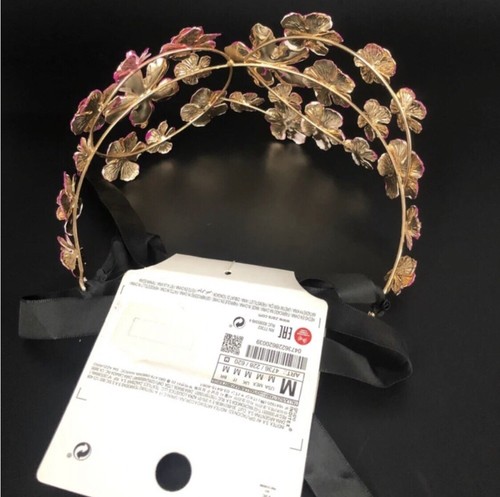 Zara sparkly floral headband Flower New with tags - Picture 4 of 9