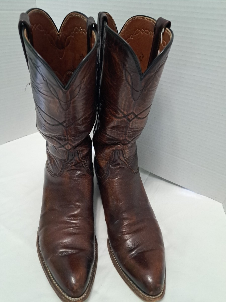 SAN ANTONIO LUCCHESE DISTRESSED MADE IN USA VINTAGE BROWN SAN ANTONIO LUCCHESE DISTRESSED MADE IN USA VINTAGE BROWN