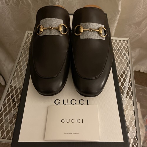 Gucci PRINCETOWN LEATHER FLATS sz UK 7,5
