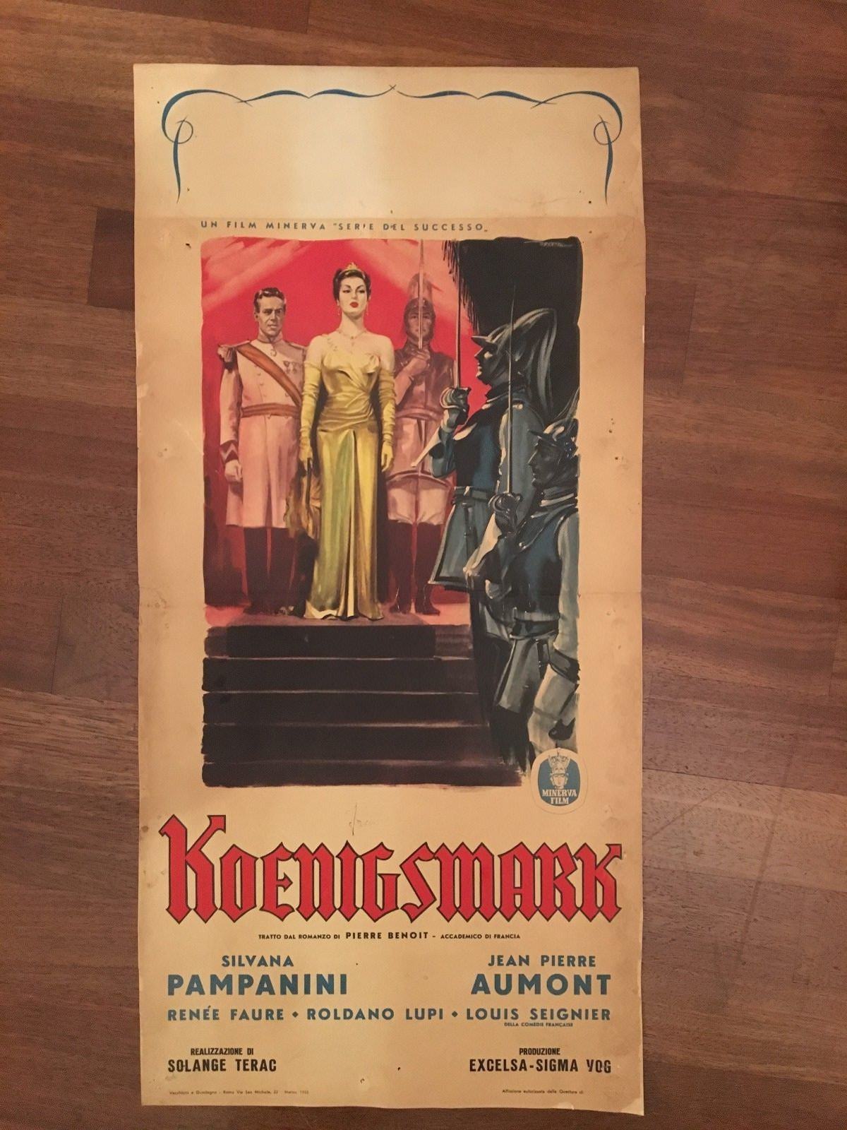 Locandina originale film Koenigsmark (1953) - Regia di Solange Térac