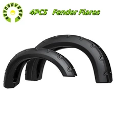 4PCS Fender Flares for 08 09 10 Ford F250 F350 Super Duty Pocket Rivet Style