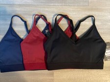 GIRL'S SIZE XS 2 ATHLETIC WORKS SPORTS BRAS Moisture Wicking Light Padding 3 New