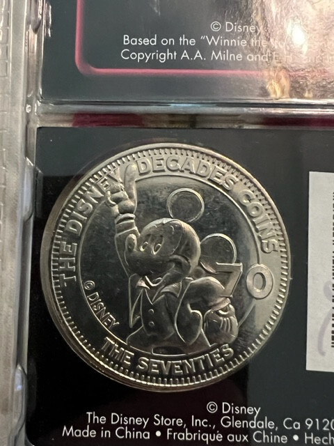 Disney Store Decades Coins 1977 #20 Adventures of Winnie the
