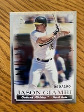 2001 Private Stock Jason Giambi Silver Portrait 60/290 Parallel #83 Oakland A's