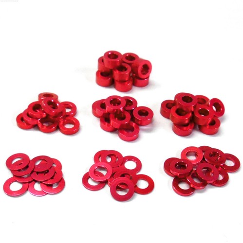 M3 0.25mm-3mm Aluminum Alloy Flat Washers Gasket Round Spacer Model Anodized - Picture 11 of 21