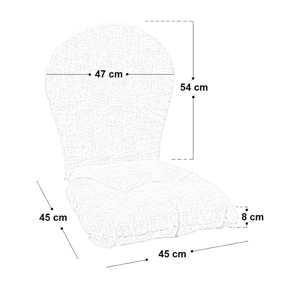 Cuscino per poltrona sedia big sole in vimini e bambù fantasia