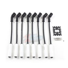 8.5mm Ignition Wires 12" Straight Plug Boot Fit Most 99-2015 GM LS Ceramic Boots