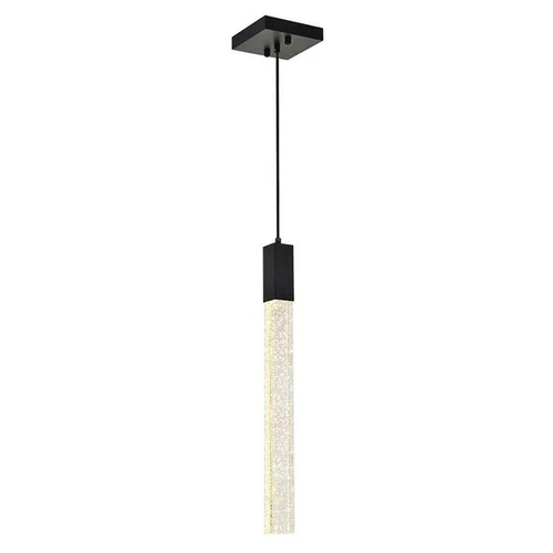Elegant Lighting Weston 1-Light Modern Metal and Crystal Pendant in Black - Picture 1 of 8