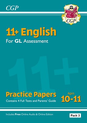 11+Plus Year 6 GL Assessment English Practice Paper Age 10-11-Pack 3 with Answer