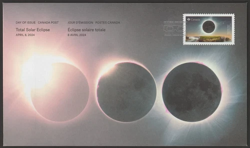 Canada #3418, Total Solar Eclipse, Official First Day Cover, FDC 2024