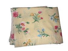 VINTAGE SPRINGS FULL BLUE YELLOW PINKGREEN FLORAL 1 FULL FLAT SHEET 82X90