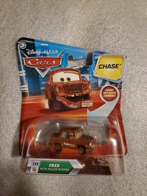 2010 Disney Cars Skyline Lenticular CHASE FRED with FALLEN BUMPER Bent Card