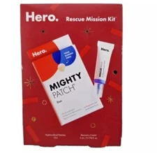 HERO Mighty Patch & Rescue Balm Recovery Cream Acne Pimple 12 patches, 5ml cream