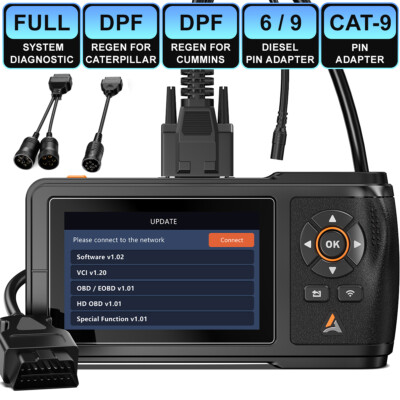 ANCEL HD430 Heavy Duty Truck Scanner Diesel Diagnostic All System OBD2 DPF Regen