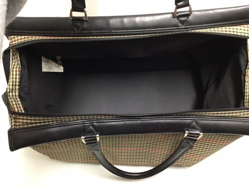 Diane Von Furstenberg DVF weekender Overnight Travel Doctor Duffle Bag Plaid - Picture 10 of 12