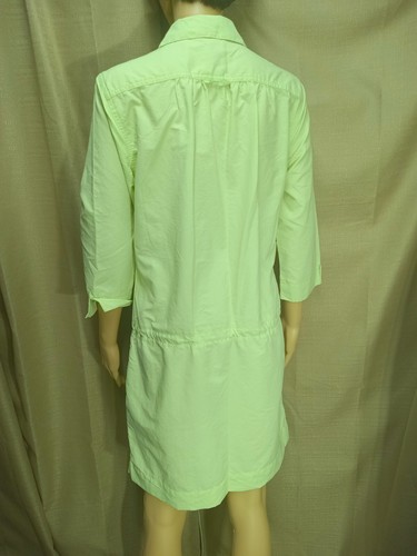 LL Bean Women's Size Medium Green, Collared, Tie Waist Above the Knee Dress - Picture 2 of 11