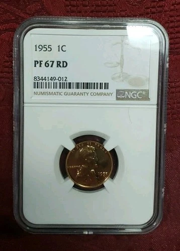1955 Proof Lincoln Wheat Cent 1C NGC PF67 RD