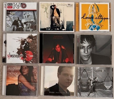 9 LOT French CD: LOUISE ATTAQUE, KYO, Christophe Mae, Sanseverino Import