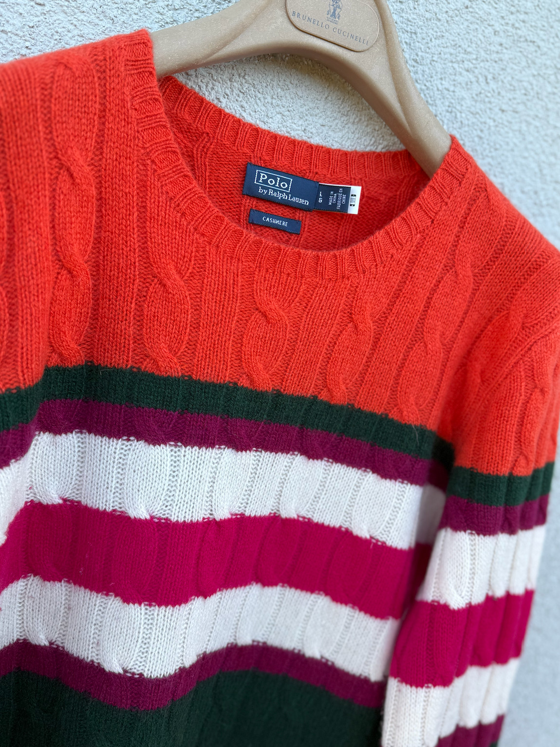 RRP$498 Polo Ralph Lauren 100percent Cashmere Sweater Womens LARGE Crew Neck Jumper EX image 2