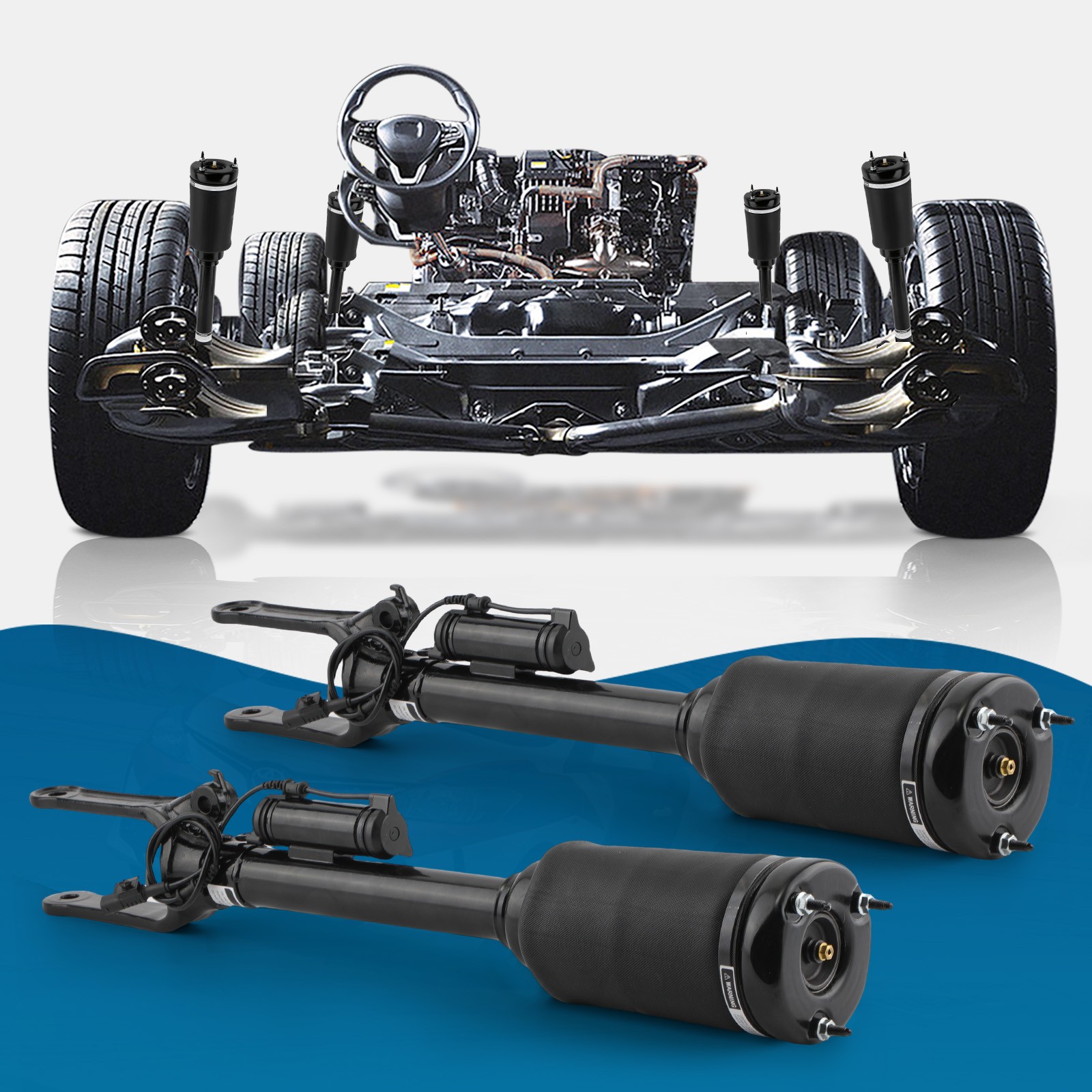 2 molle pneumatiche anteriori per Mercedes ML GL classe W164 X164 ammortizzatore 1643205813 foto 2