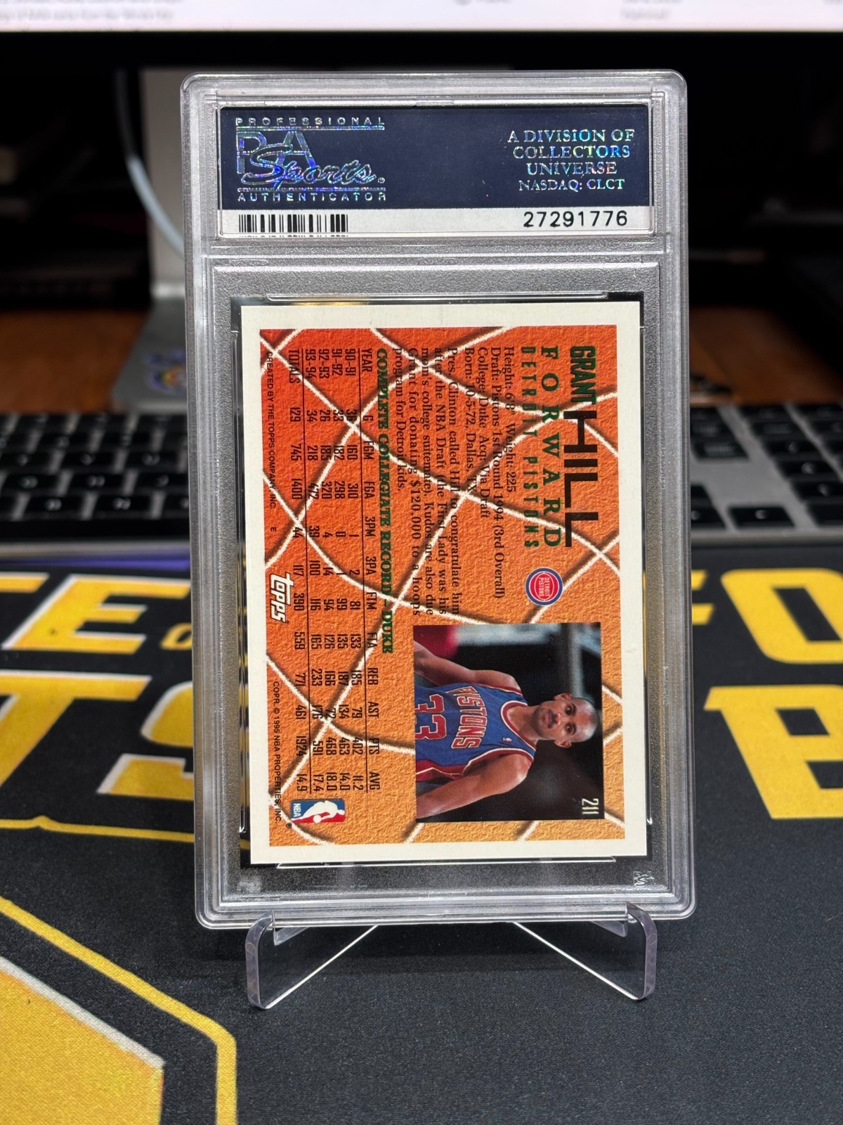 1994 Topps GRANT HILL #211 PSA 10 💎 view 3