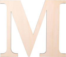 12 Inch Wooden Letter, Smooth Surface Wood Letters for Wall Decor, 1/5 INCH Blan
