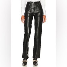 Good American Good Icon Better Than Leather Pants Black
