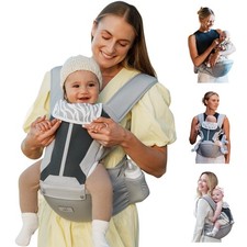 Baby Carrier, Safety-Certified 6-in-1 Baby Carrier with Hip Seat, Plus Size F...