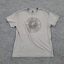 Zion Rootswear T-Shirt Mens Size XL Gray Bob Marley One Love Graphic Tee