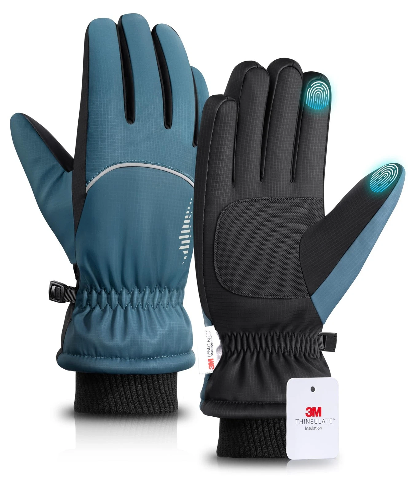 Waterproof Winter Gloves Women Men, Thermal Ski Gloves for Cold Weather with ...