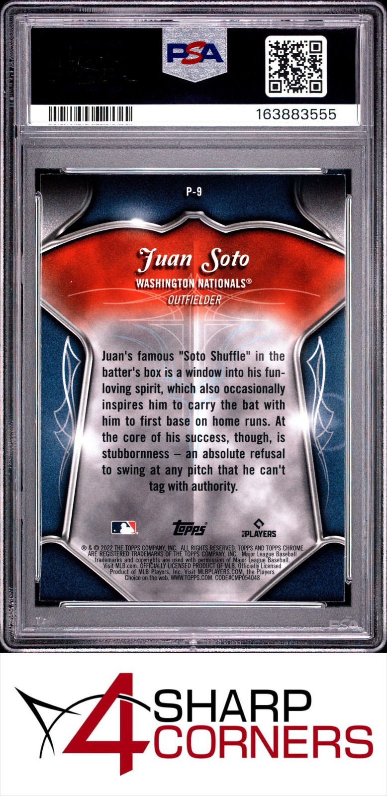 2022 TOPPS CHROME PINSTRIPED CLUB PLAQUES #P9 JUAN SOTO PSA 10 view 2