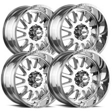 Set Of 4 Off-road Monster M17 17x9 5x5 0mm Chrome Wheels Rims 17 Inch