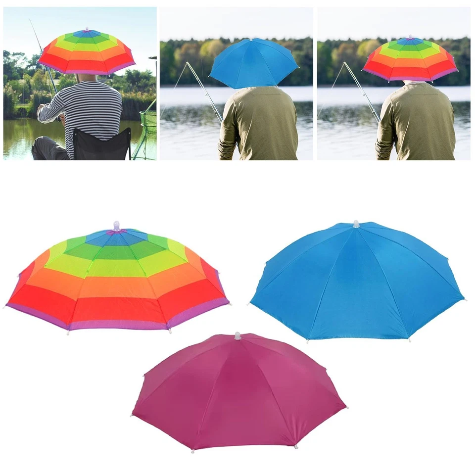Chapeau Parapluie Mains Libres Pliable, Compact, Pratique et Léger, Idéal pour - Photo 1/1