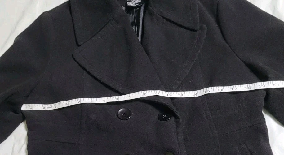 I.B. Diffusion Women's Essential Polyesyer Blend Peacoat Jacket Size M Preppy - Image 3 of 4